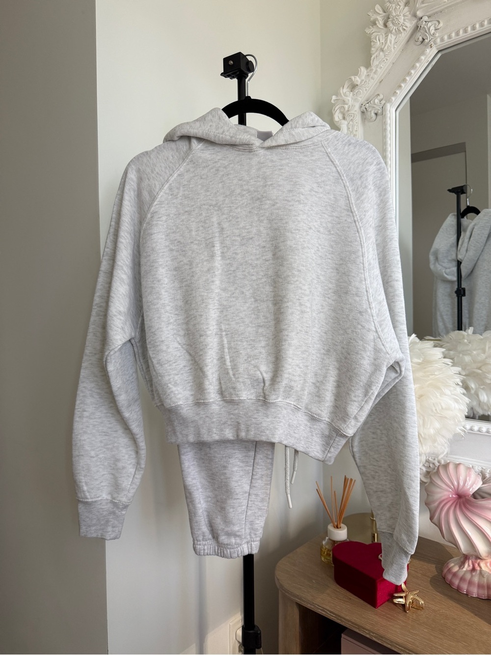 Heather Grey Sweat Suit 2 Piece Set